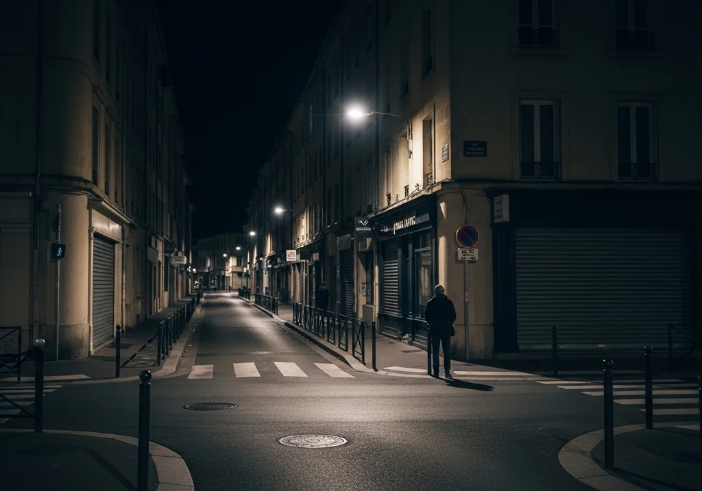 scène nocturne Montpellier